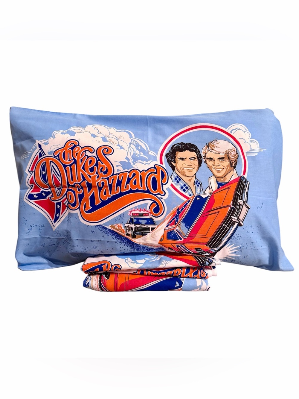 VTG '80s The Dukes of Hazzard 3-Piece Twin Bed Sheet Set & Pillowcase